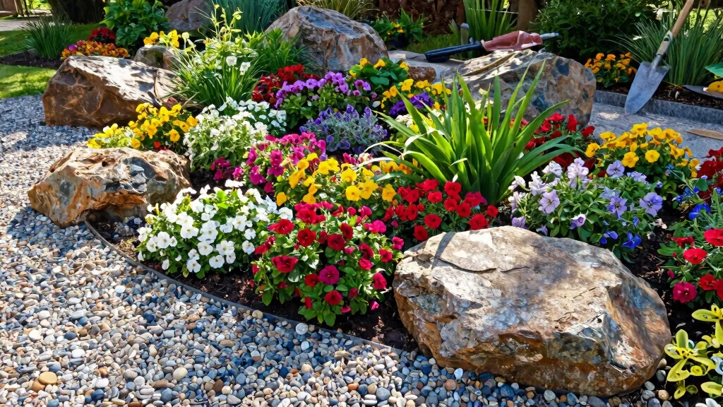 10 Flower Bed Ideas with Rocks That Are Low Maintenance and High Impact