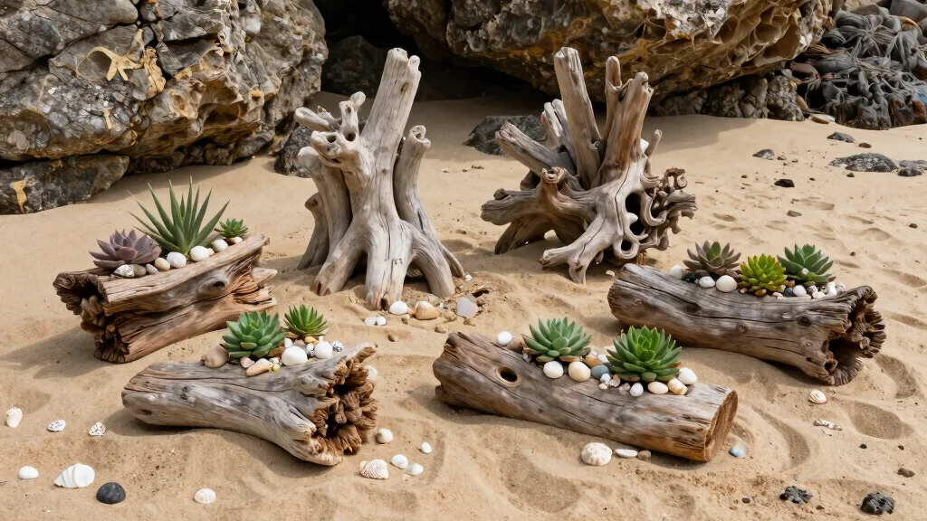 7 Driftwood Planters That Are Coastal, Organic, and Totally One-of-a-Kind
